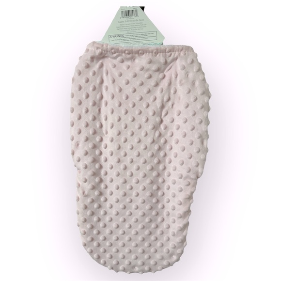 Petite L’amour Swaddling Blanket 0+ Months (0-3M) Pink Baby Blanket Plush NEW - Picture 2 of 4